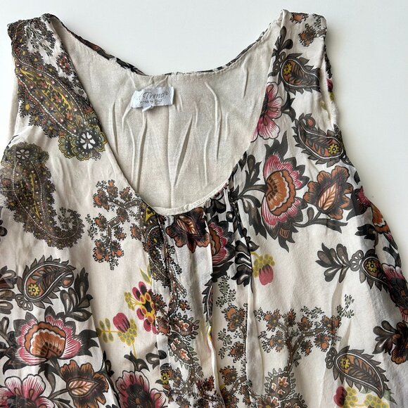 H Trend NWOT Made in Italy Silk Sleeveless Blouse - Picture 2 of 3